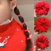 Elástico de cabelo infantil vermelho chinês para cabelo de menina, bebê, não machuca, anel de cabelo de Ano Novo, acessórios de cabelo de Ano Novo, adorno de cabeça