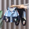 7614 Conjunto de Ropa de Primavera para Niños 2026 Nuevo y Elegante Cortavientos con Capucha para Niños, Conjunto Casual de Dos Piezas para Primavera y Otoño