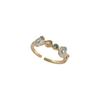 Menta Glacial Súper Blanco Fritillaria Anillo Azul Esmalte Diseño de Nicho para Mujer Anillo de Dedo Lujo Ligero Anillo de Dedo de Alta Calidad