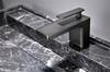 Lavabo bajo encimera Kaiping Youjia Grifo monomando para agua fría y caliente Gris plomo Lavabo de un orificio Cuadrado Grifo de cascada grande 30666