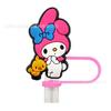 Capa de Canudo Cartoon Melody para Copo Stanley de 40oz, Capa de Canudo à Prova de Poeira, Capa de Poeira Decorativa de Silicone Hello Kitty