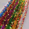 Decoração de Natal Fitas Folhas, Guirlandas de Fita, Tiras Coloridas Densas, Suprimentos para Decoração de Festa de Feriado, Enfeites Pendurados