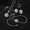 Yilu prata S925 prata esterlina Hetian jade Jade popular luz luxo moda retorno padrão pingente pulseira brincos clipe de orelha terno