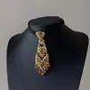 Gravata Vazada Vintage com Strass Nova Moda de Luxo 2025 Acessório Unissex Tendência Personalizado Sem Gravata