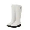 Botas de Nieve Cálidas Engrosadas de Invierno, Botas Altas de Punta Redonda, Botas de Mujer de Talla Grande Transfronterizas, Botas de Algodón para Mujer con Suela Gruesa Antideslizante y Forro de Felpa