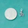 Colgante Potenciador de Dinero Plata de Ley S925 Vintage Plata Lisa Hueco Moneda de Cobre Caballo del Zodiaco Amuleto Pulsera DIY Año de Nacimiento