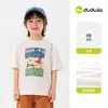 Dududu Home Roupa Infantil Camiseta de Manga Curta para Crianças Verão Tops para Meninos Roupas de Verão Calças para Meninas Calças Físicas para Bebê Repelente de Mosquitos