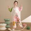 Pijama de una pieza para niños primavera y otoño algodón puro manga larga bebé niña a prueba de patadas saco de dormir traje de una pieza para niños grandes dibujos animados lindo