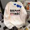 Moletom Tie-Dye Rosa Redondo com Letras Americanas Fofas para Mulheres Outono e Inverno Vibe Preguiçosa Versátil Tops de Casal 2025