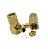 Conector SMB-KWB2 macho chapado en oro de latón con enchufe curvo para conectar cable RG405U de 50 ohmios RF coaxial