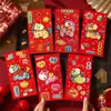 Sobres Rojos Personalizados Creativos Estilo Japonés Dibujos Animados Venta al por Mayor Personalizados Creativos Nuevo Modelo 2027 Efecto 5D Piel Sintética Paquetes Rojos