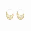 Brincos com Textura de Pontos e Linhas Luxo Leve Toque de Alto Padrão Ear Cuffs Temperamento Acessórios Femininos Presente Brincos Geométricos