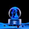 Bola de cristal tridimensional 3D con grabado láser, luz nocturna luminosa creativa para dormir, venta al por mayor transfronteriza para parejas besándose