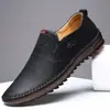 Tamanho Grande 4748 Sapatos Masculinos de Primavera Solado Macio Superfície Macia Sapatos de Couro Masculinos Britânicos Respiráveis Leves Casuais Sapatos para Dirigir Sapatos com Solado Trbottomy
