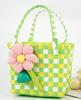 Bolso Tejido de Cesta Estilo Calle Xiaohongshu Bolso de Mano de Cesta Tejida Colorido Dibujo Animado Regalo DIY