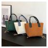 Bolso de compras de gran capacidad de estilo coreano al por mayor, bolso de lona artístico informal, bolso de hombro de pana retro simple para mujer