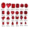 Rhinestones Rojos para Uñas, Súper Brillantes, Varios Tamaños, Rhinestones Rojos Chinos con Base Puntiaguda, Forma de Corazón Irregular, Huevo de Paloma, Gota de Agua, Rhinestones para Uñas de Año Nuevo