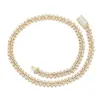 Cadena de Hoja de Arce Cruzada Europea y Americana Transfronteriza de 10 mm Joyería Hip-Hop Pulsera para Hombres y Mujeres Collar de Lujo Ligero de Alta Gama