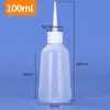 40 50 100ml Agente de Sellado Auto-Nivelante Botella de Construcción, Botella de Boca Puntiaguda, Botella Dispensadora, Botella de Plástico, Botella de Pegamento