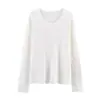 U Estilo Europeo y Americano Transfronterizo 2026 Nueva Moda Elegante Ropa para Mujer al por Mayor Diseño Top Calado Suéter de Punto Holgado