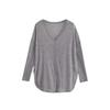 Chaqueta fina de manga larga con cuello en V y botonadura sencilla para primavera y verano, chaqueta antisolar con dobladillo irregular informal y holgada.