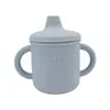 Taza de Aprendizaje para Bebés con Popote de Silicona Taza de Beber Agua con Tapa Antipolvo y Anticaídas Taza para Snacks de Silicona de Grado Alimenticio Punto Transfronterizo