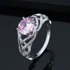 Suministro directo de fábrica nuevo anillo de mujer hueco con diamantes y circonita multicolor joyería para mujer