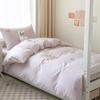 Ins Desenho Animado Toalha de Algodão Bordada Dormitório Estudantil Cama Conjunto de Três Peças Lençol de Cama 100% Algodão Capa de Edredom Cor Sólida Roupa de Cama Conjunto de Quatro Peças