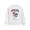 Camiseta de manga larga para hombre, estilo retro americano, estampado desgastado, corte holgado, streetwear casual, adecuada para primavera y otoño, estilo INS, algodón puro