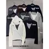 Apenas Um VI+ Outono Estilo Coreano Casual Listrado Color Block Versátil Falso Duas Peças Com Capuz Manga Longa Suéter de Tricô 99502