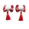 Tocado para niñas, horquilla festiva con borla y lazo para niños, horquilla para el cabello estilo chino para bebé, accesorios para el cabello de Año Nuevo
