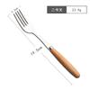 Cuchillo y tenedor creativos de acero inoxidable con mango de madera, cuchara, vajilla occidental de haya, cuchara para el hogar, tenedor para sopa, fruta, postre, cuchara pequeña