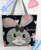 Estilo étnico lona saco grande de lado único jacquard bordado elefante bolsa bolsa de ombro versátil animal padrão bolsa das mulheres