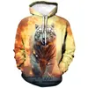 Primavera y Otoño AliExpress Más Vendido Sudadera con Capucha para Hombre Impresión Digital 3D Moda Holgada Manga Larga para Hombre Protector