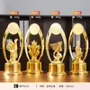 Trofeo Popular de Estrella de Cinco Puntas de Aleación de Zinc Chapado en Metal Premios Artesanía Metálica Adorno de Estrella Insignia