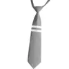 Estilo Cyndi Wang Corbata Gris Tb Perezosa Sin Nudo Estilo JK Universitario Rayas Corbata Pequeña para Mujeres Estilo Pareja Atada a Mano para Hombres