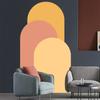 Adesivos de Arco Coloridos Criativos Boêmios para Quarto, Sala de Estar e Hall de Entrada; Adesivos de Parede Decorativos Autoadesivos de Arco com Costura de Três Cores
