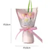 Ramo de Flores Artificiales de Hilo Tejido Transfronterizo, Flores Hechas a Mano para Regalos del Día del Maestro y San Valentín