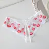Tanga transparente seductor con abertura en la entrepierna T-pants, bragas sexys y encantadoras para la amante del tocador para mujeres, no es necesario quitarlas