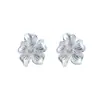 Pendientes de Flor con Goteo de Aceite Estilo Fresco y Dulce para Mujer, Lujo Ligero, Diseño Exquisito, Sensación Única y de Gama Alta, Joyería para Orejas Versátil