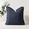 Venta Caliente Transfronteriza Funda de Cojín Casual de Color Sólido Algodón Lavado Borla Bigote Bohemio para Sofá Sala de Estar