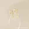 Pendientes Colgantes de Cuentas Elegantes de Lujo Ligero Antiguo Aguja para la Oreja Pequeños y Fríos Estilo Nacional Combinable Moda Plato de Incienso para Mosquitos Clip para la Oreja Sin Agujeros