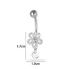 Henson Clássico Aço Inoxidável Barra com Zircônia Incrustada de Cobre Forma de Cobra Coração Forma de Flor Joia para Piercing no Umbigo