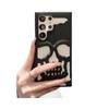 Para funda de teléfono móvil Samsung s24 calavera hueca S23ultra marca de moda disipación de calor más personalidad creativa esmerilada