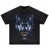Camiseta Masculina Europeia Tamanho Europeu Estilo de Rua Hip-Hop Punk Rock Estampa Gráfica, Top de Manga Curta Streetwear de Alta Qualidade