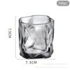 Vaso de vidrio retorcido creativo taza de origami irregular colorida de aspecto elegante bar vaso de cerveza transparente de whisky al por mayor