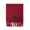 Bufanda de Lana de Color Puro con Borlas Nueva para Otoño e Invierno para Mujer Bufanda Engrosada Resistente al Frío y Cálida Chal Versátil Simple de Alta Gama