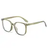 Nuevas Gafas de Moda Transfronteriza Estilo Cuadrado Montura Completa Simple Moda Gafas Sin Graduación Gafas Anti Luz Azul Venta al por Mayor