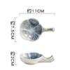 Venta Directa de Fábrica Plato Cerámico Multifuncional Flor de Ciruelo Glaseado de Grietas de Hielo con Asa, Platillo para Salsa, Palillero de Doble Propósito