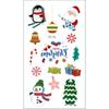 Pegatina de Tatuaje Navideño Transfronteriza Nueva Spot Dibujos Animados Infantiles Fiesta Navideña Santa Muñeco de Nieve Pegatina Impermeable